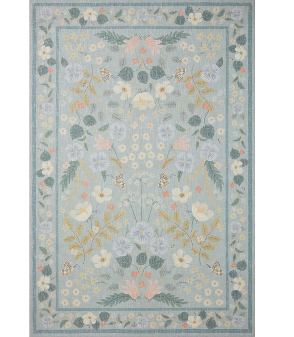 Alfombra Cotswolds 03 Willow Sky Rifle Paper Co. × Loloi (153x229)