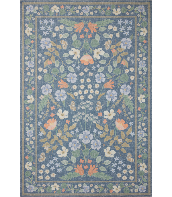 Alfombra Cotswolds 03 Willow Indigo Rifle Paper Co. × Loloi (262x354)