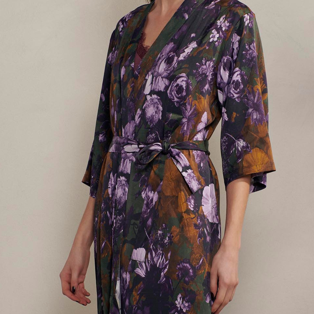 Kimono de descanso Jula Leila Soft Forest Green