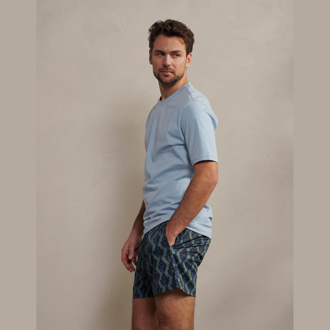 Pijama Hombre Jude Tesse Shorts Color reef green