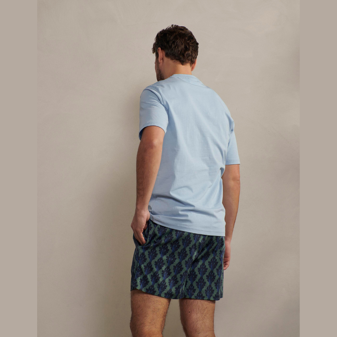 Pijama Hombre Jude Tesse Shorts Color reef green