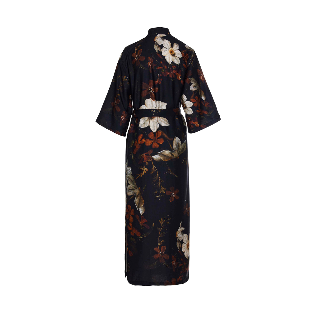 Kimono de descanso Jula Daffodils Reunited Color Black