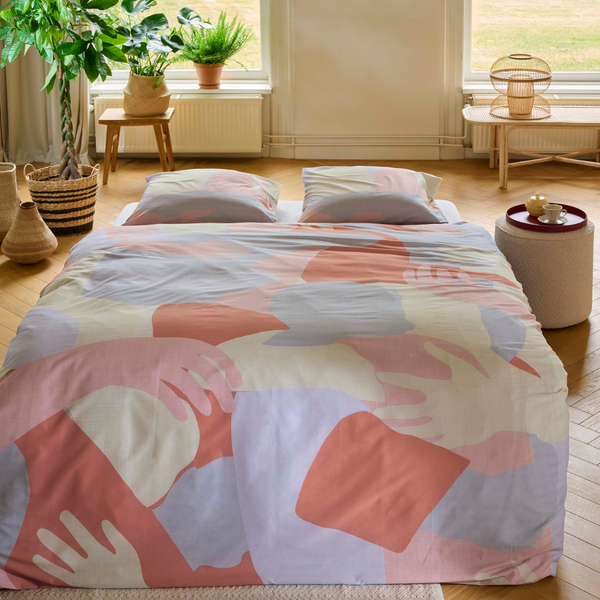 Funda de plumón de algodón + 2 fundas 50x70 modelo Hug it out Duvet cover Multi