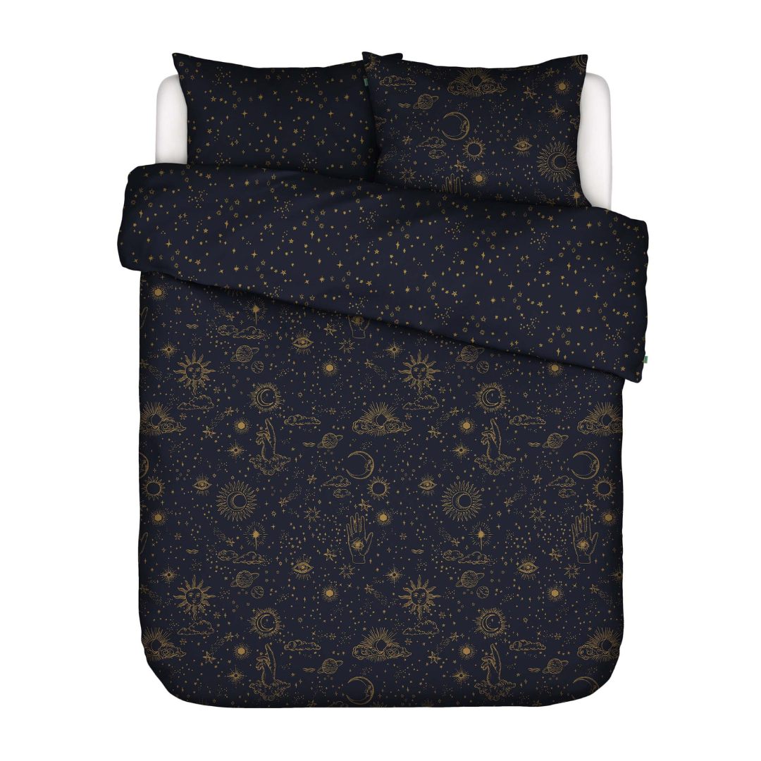 Funda de plumón de algodón + 2 fundas 50x70 modelo That's the spirit Duvet cover color Nightblue